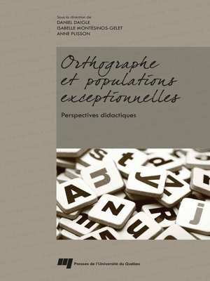 cover image of Orthographe et populations exceptionnelles